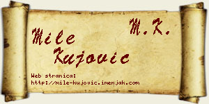 Mile Kujović vizit kartica